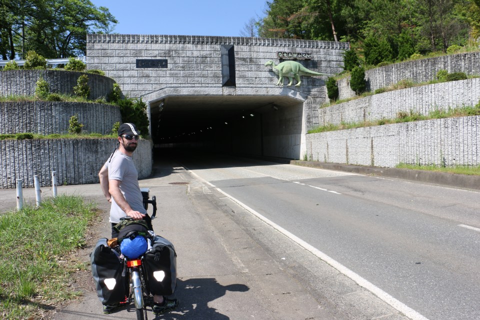 Cycle touring in Japan. Japanese mountain road tunnels.