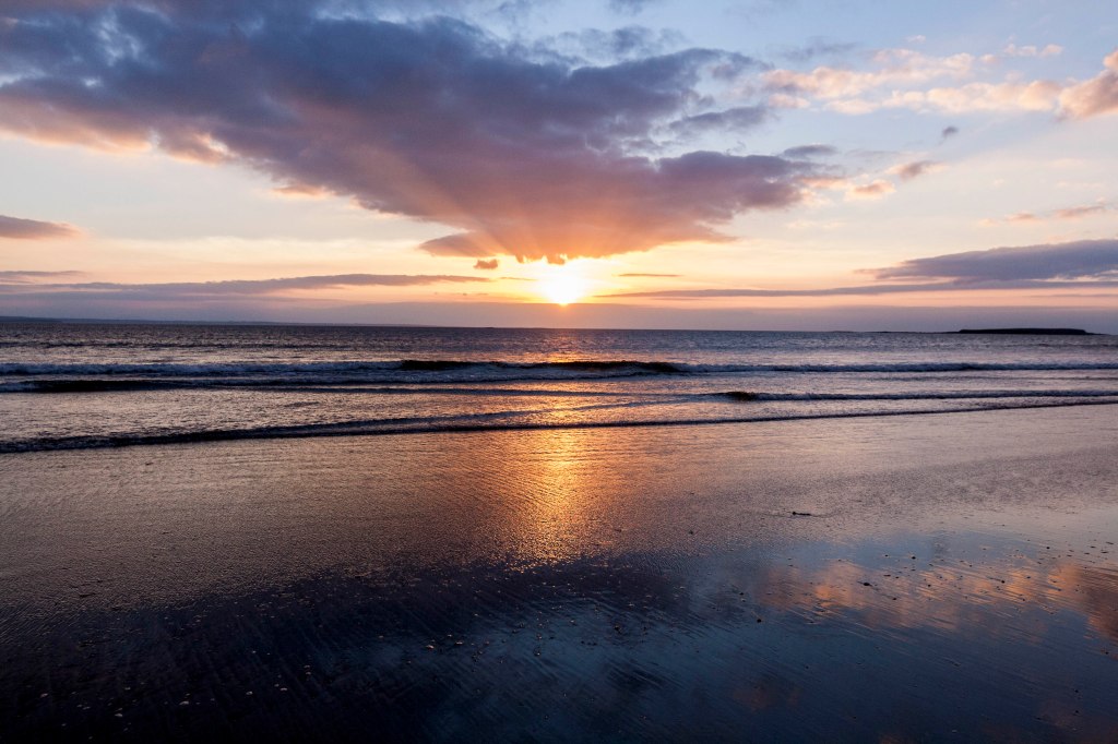 Sunset over Yellow strand, Sligo, Ireland