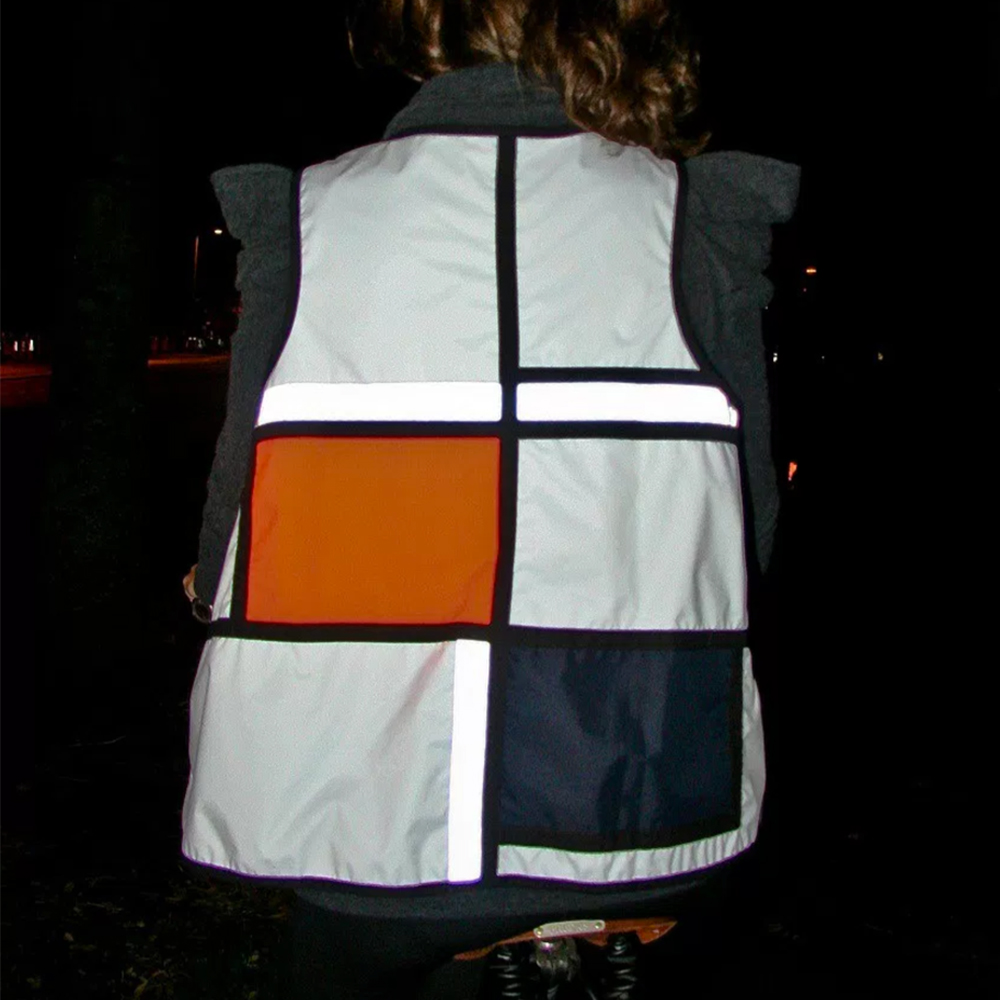 Georgia in Dublin ireland reflective vest crank and cog design