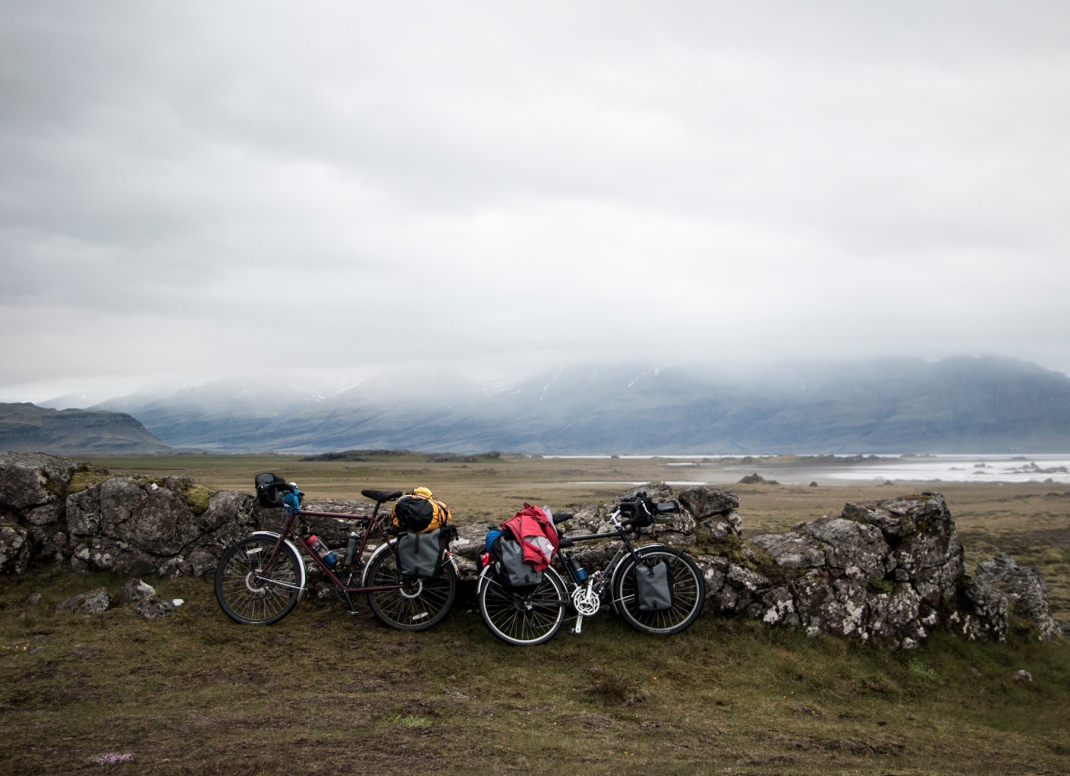 taking a break on the eastern Iceland fjords | Crank and Cog cycle tour of Iceland.