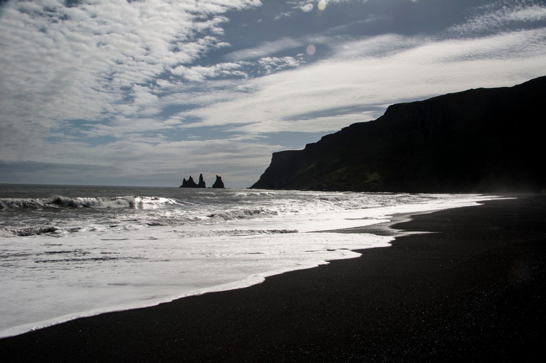 Black sand beach in Vic, Iceland | Crank & Cog cycle tour of Iceland.
