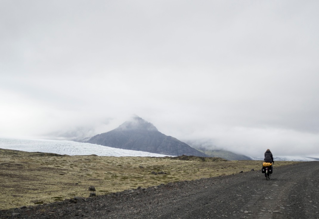 Cycling by glaciers | Crank & Cog cycle tour of Iceland.