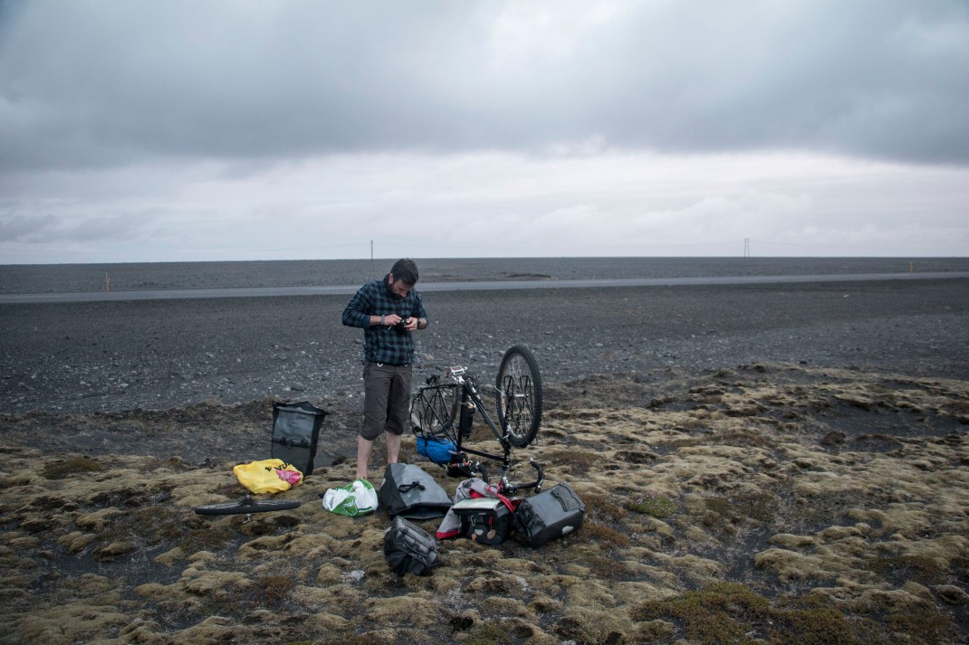 Fixing a puncture in Iceland | Crank & Cog cycle tour of Iceland.
