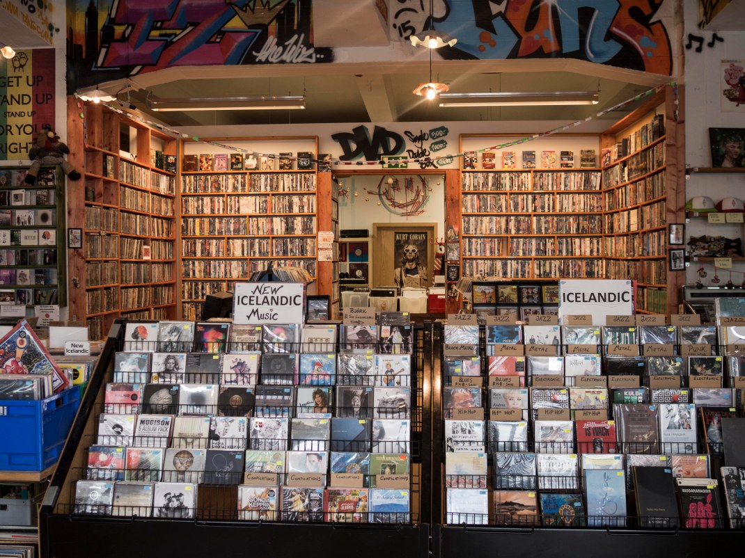Icelandic music store | Crank & Cog cycle tour of Iceland.