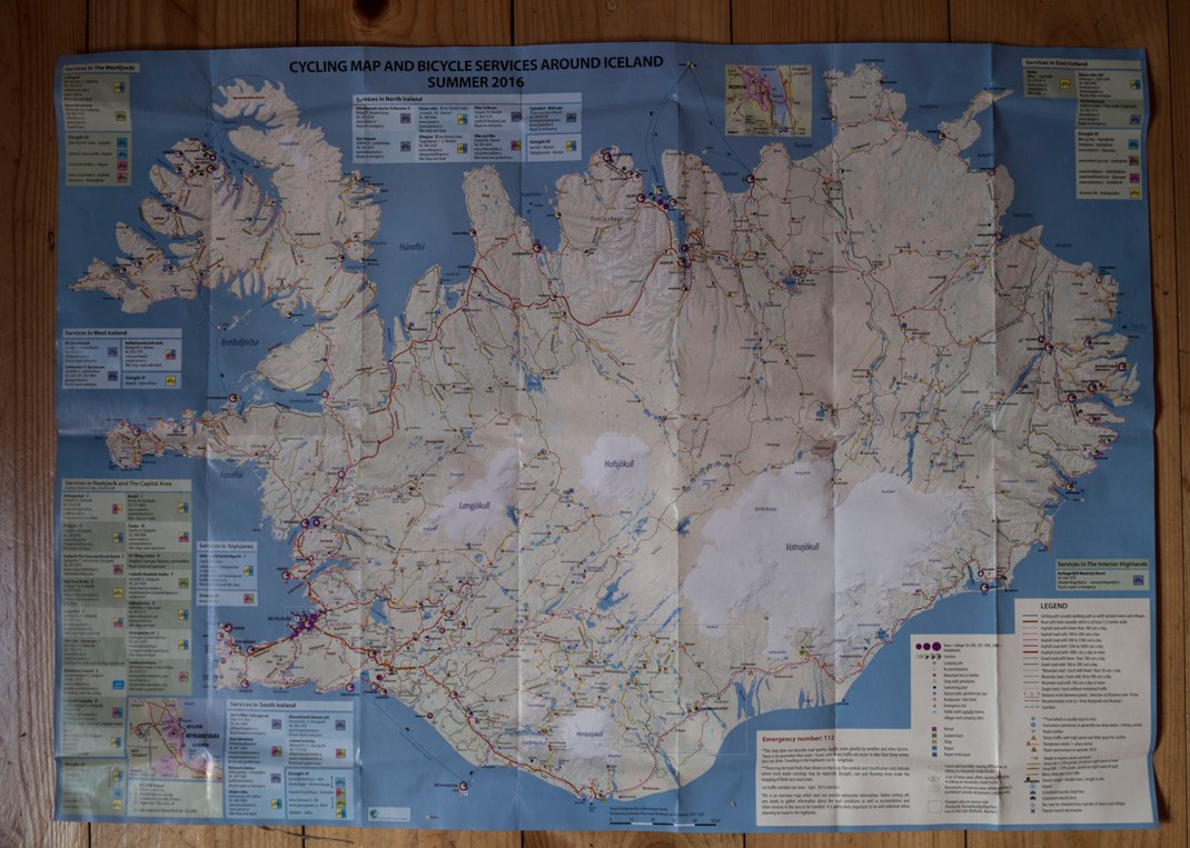 Cycling Iceland Map and guide | Crank & Cog cycle tour of Iceland